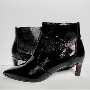 AQUATALIA Marilisa Water Resistant Patent Leather Bootie Size 6 Brand New